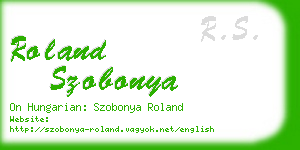 roland szobonya business card